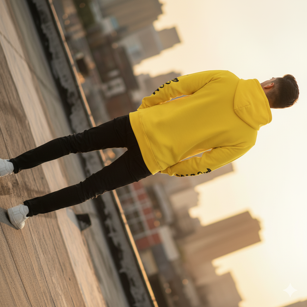 Men Full Sleeve Printed Hooded Sweatshirt