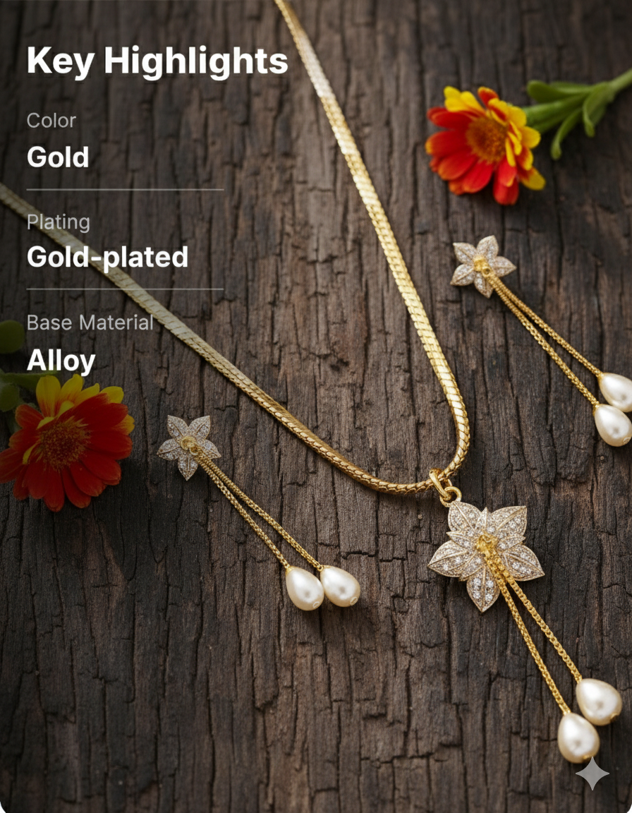 Alloy Gold-plated Gold Jewel Set