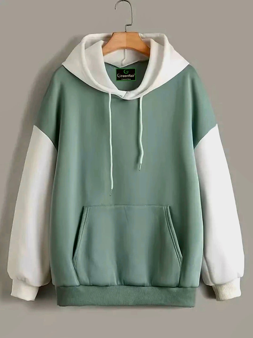 Men Full Sleeve Solid Hooded Sweatshirt