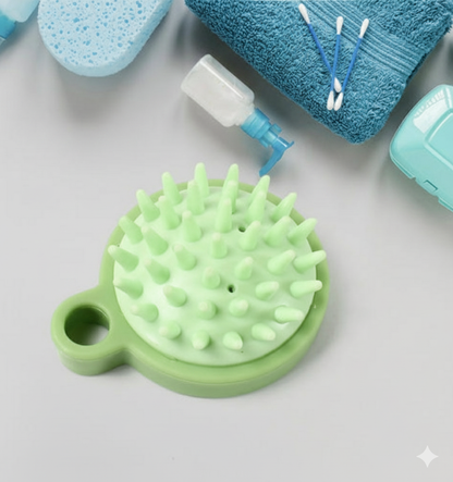 Premium Silicone Scalp Massager Shampoo Brush - Removes Dandruff, Boosts Circulation, and Prevents Hair Loss (Eco-friendly Wheat Straw Material)