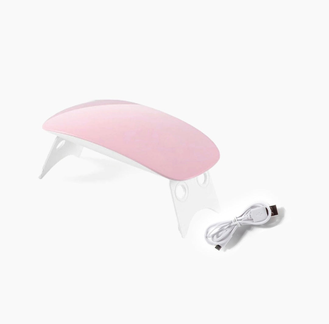 Mini Portable & Foldable 6W LED UV Nail Polish Dryer Lamp | Quick Curing Nail Art Machine with 45s/60s Timer